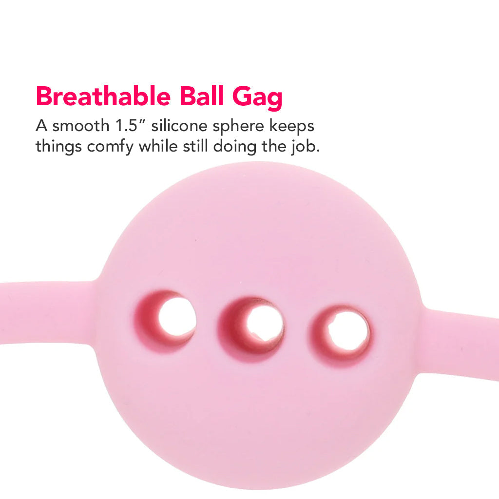 Ouch! Paris Collection Silicone Ball Gag in Pink Bondage and Fetish > Ball Gags & Mouth Restraints