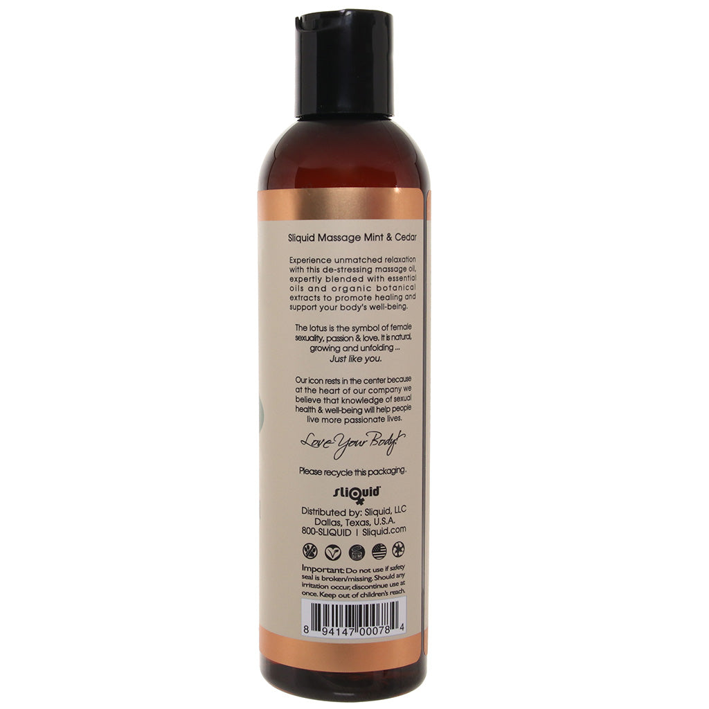 Balance Massage Oil 8.5oz/255ml in Mint & Cedar Lubes and Lotions > Erotic Massage Oils