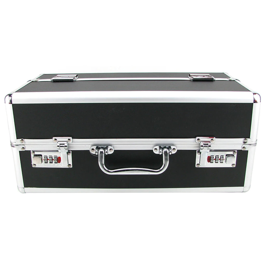 Simple and True Lockable Large Vibrator Case in Black Toy Storage