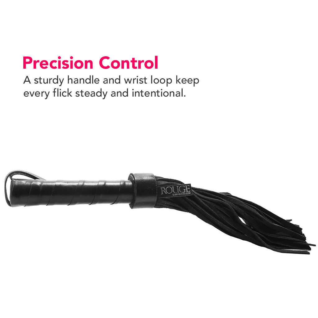 Short Suede Flogger in Black Bondage and Fetish > Whips and Crops