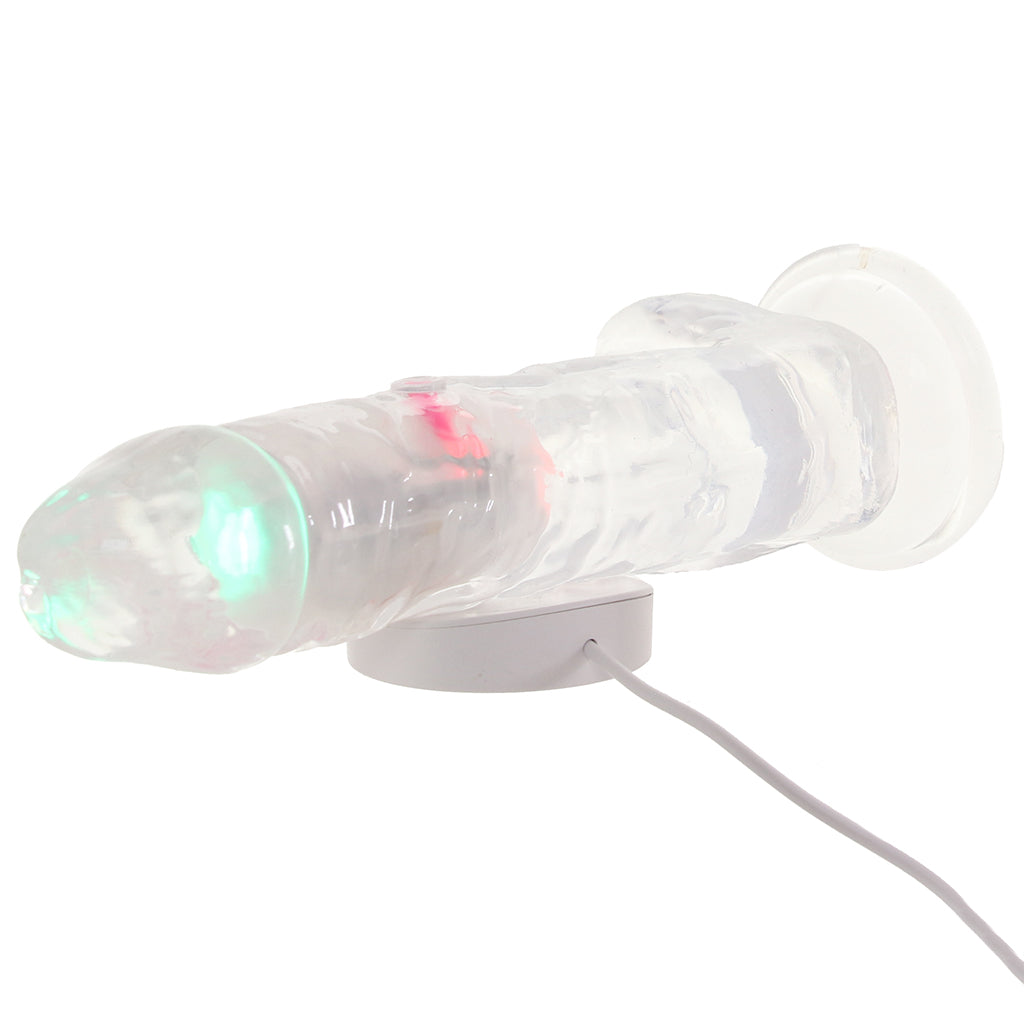 RealRock 8 Inch Light Up Vibrating Ballsy Dildo Vibrators > Realistic Vibrator Dildos