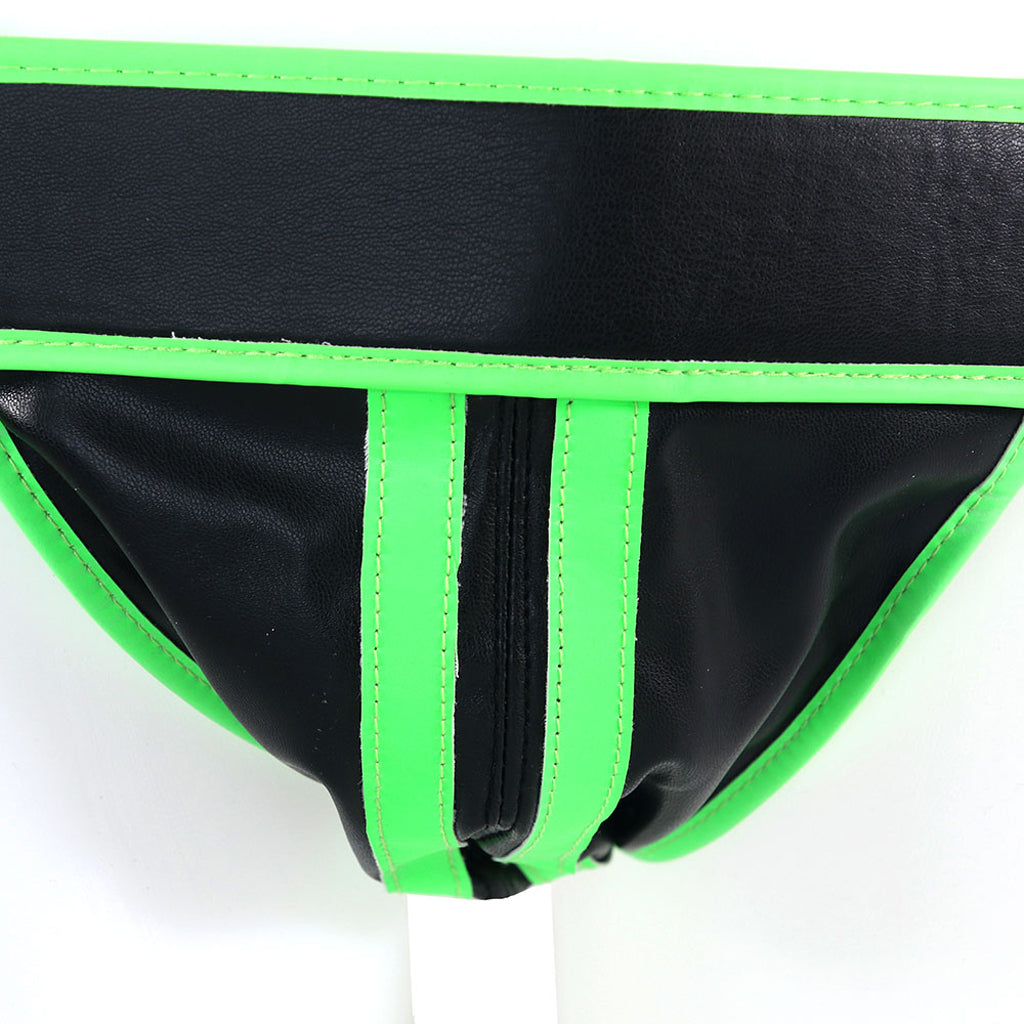 Ouch! Glow In The Dark Striped Jock Strap /XL Bondage and Fetish > Men's Bondage Wear