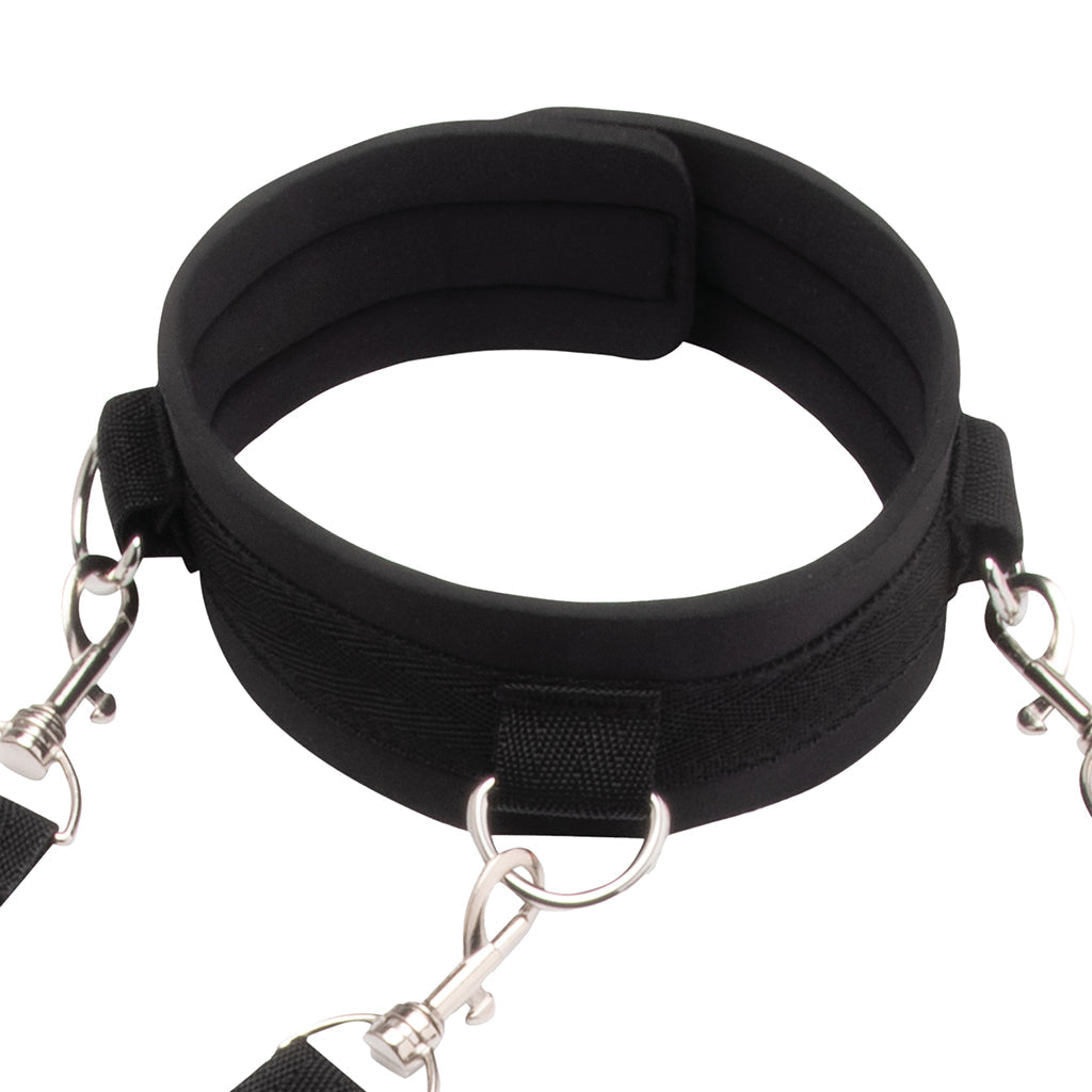Collar & Leash Set with Removable Cuffs Bondage and Fetish > Starter BDSM Kits