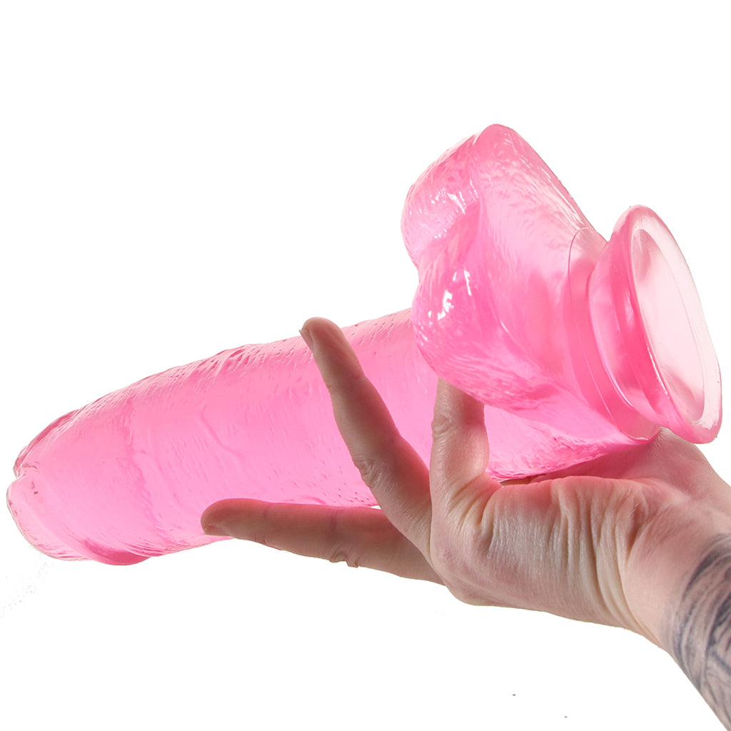 B Yours Plus Big n’ Bulky 10.5 Inch Ballsy Dildo in Pink Dildo Sex Toys > Realistic Dildos