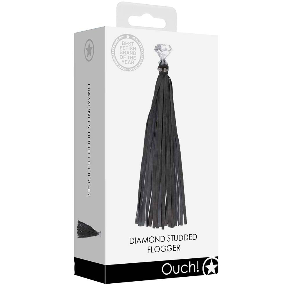 Ouch! Diamond Studded Flogger Bondage and Fetish > Whips and Crops