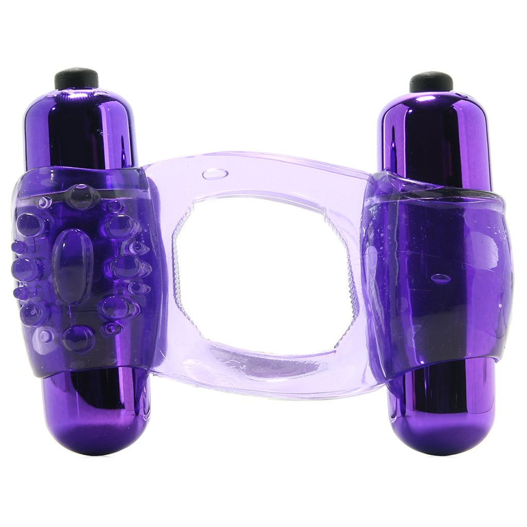 Duo-Vibrating Super Ring in Purple Cock Rings
