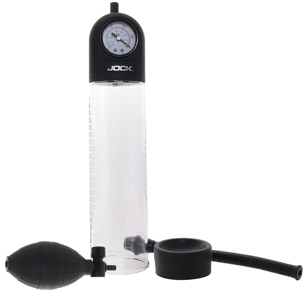 Jock Pump Up Bulb Penis Pump with Pressure Gauge Male Enhancement > Penis Pumps