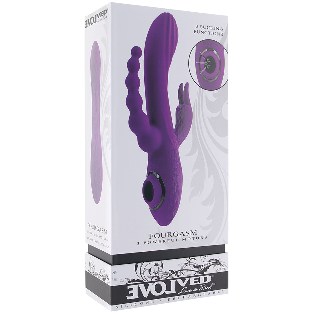 Fourgasm Triple Stimulator Sucking Rabbit Vibe Vibrators > Rabbit Vibrators