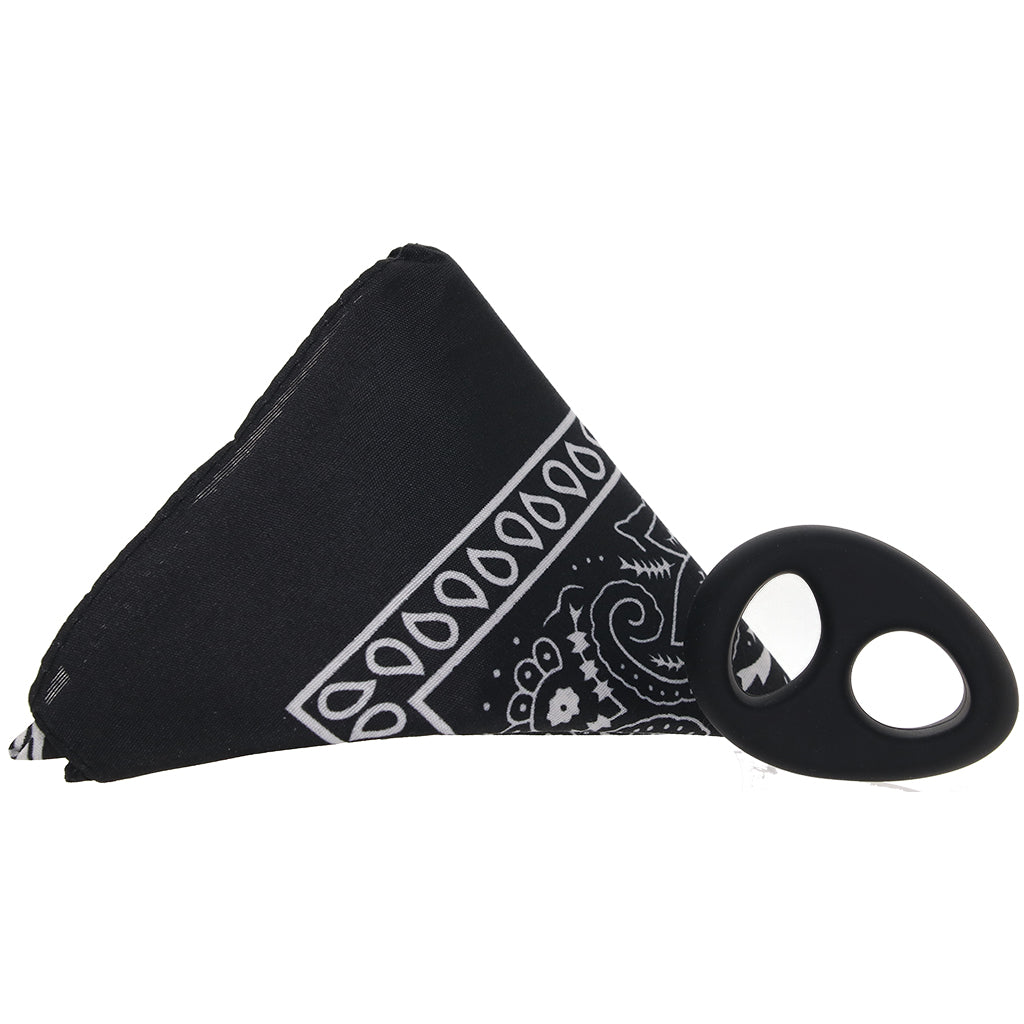 Rock Solid The Code C-Ring and Bandana Set in Black Cock Rings