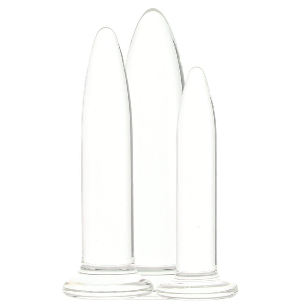 Crystál 3 Piece Glass Dilator Training Kit Dildo Sex Toys > Non-Phallic Dildos