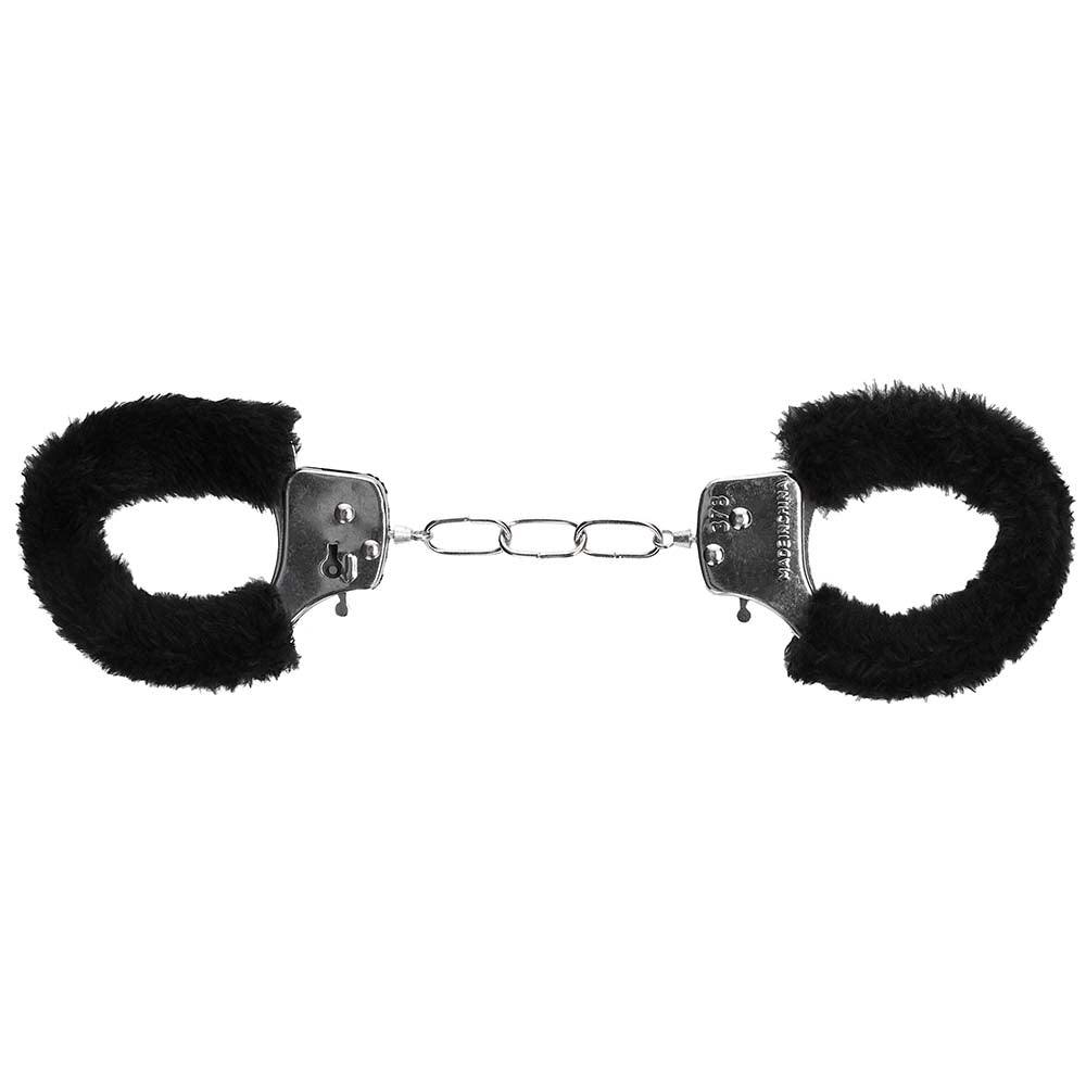 Black Furry Hand Cuffs Bondage and Fetish > Wrist and Ankle Cuffs