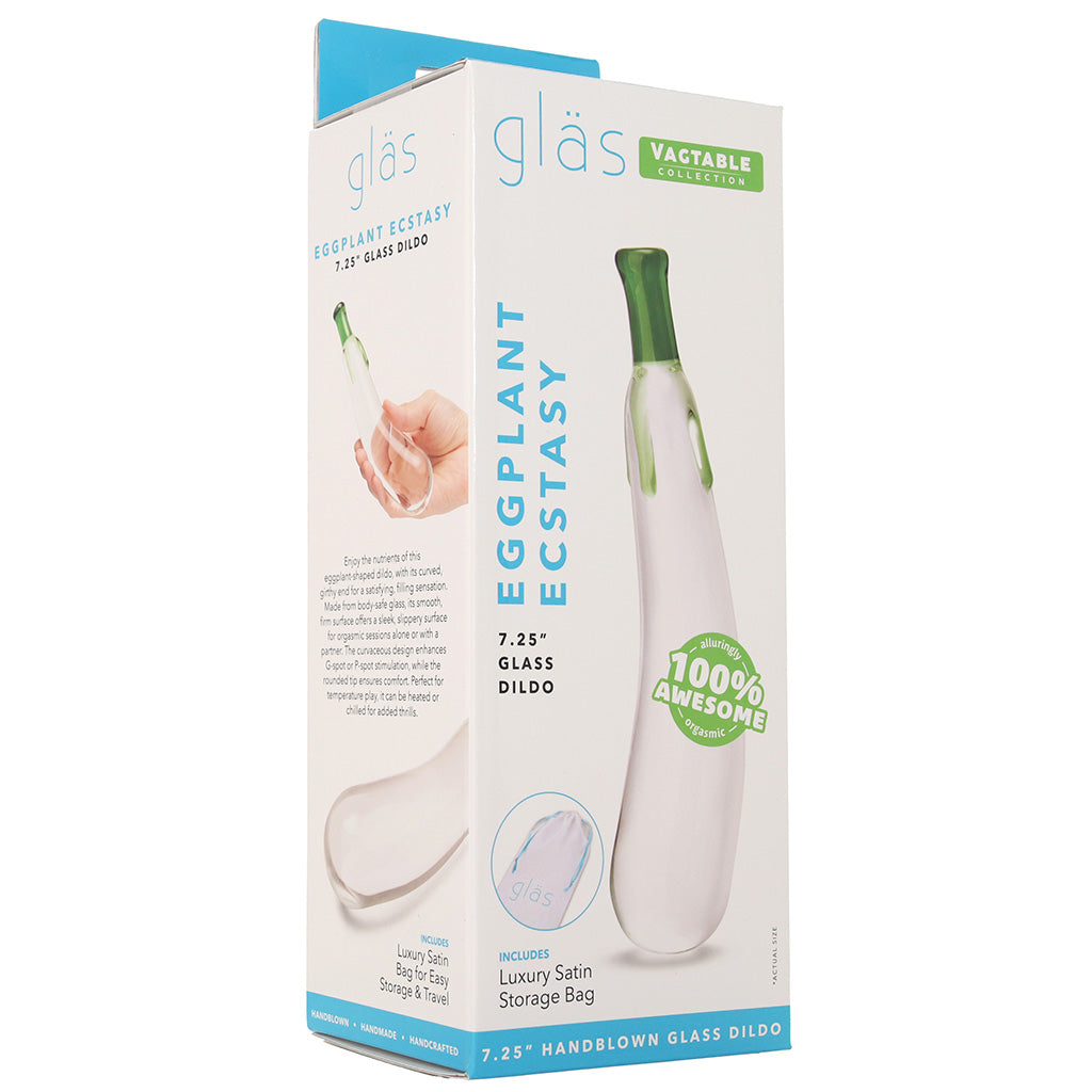 gläs Eggplant Ecstacy Glass Dildo Dildo Sex Toys > G-Spot Dildos