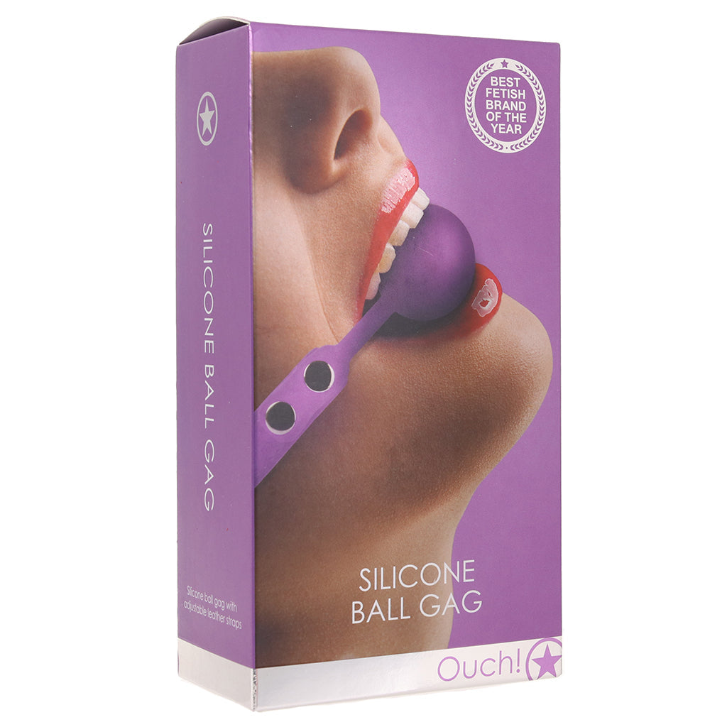 Ouch! Silicone Ball Gag in Purple Bondage and Fetish > Ball Gags & Mouth Restraints