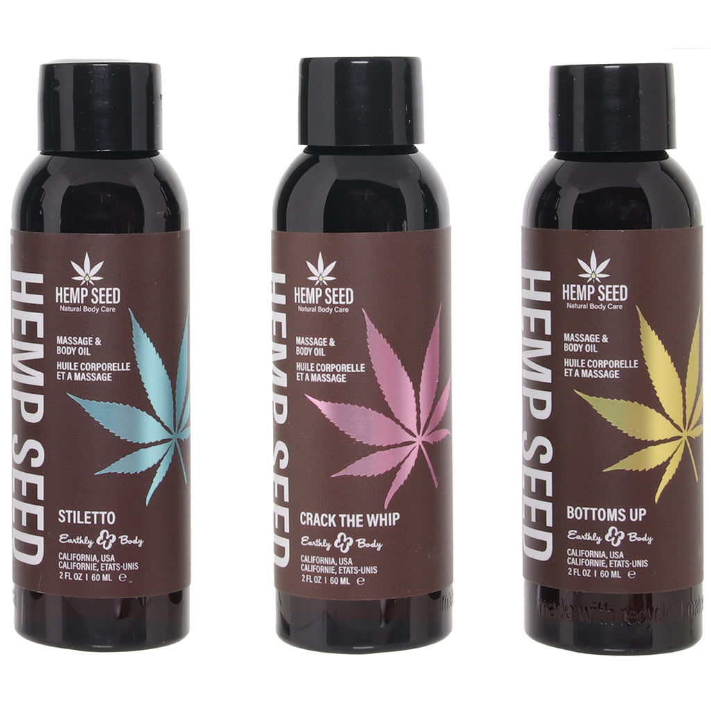 Hemp Seed Massage Oil Gift Set in 3 x 2oz/60ml Lubes and Lotions > Erotic Massage Oils