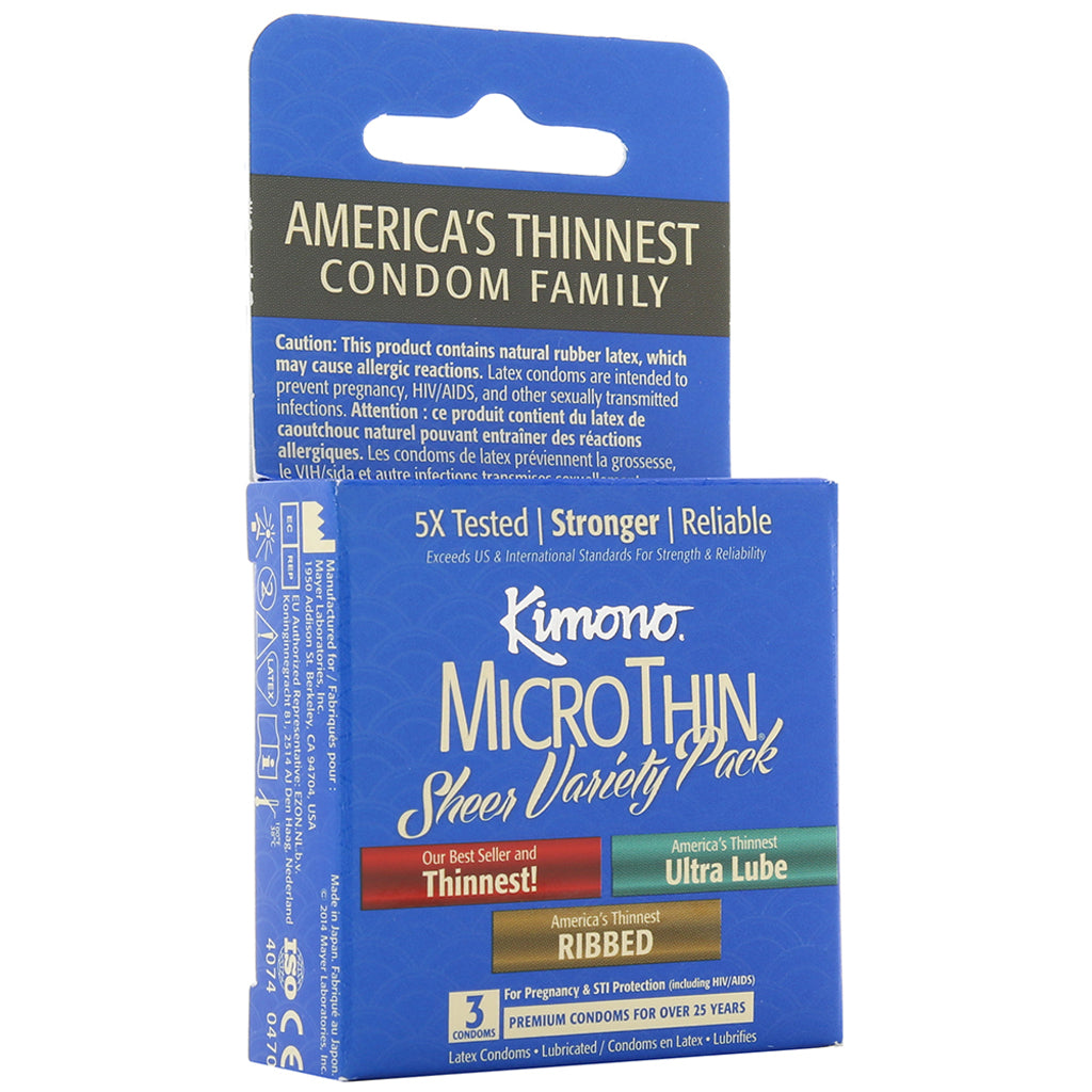 MicroThin Sheer Variety Pack Condoms in 3 Pack Condoms