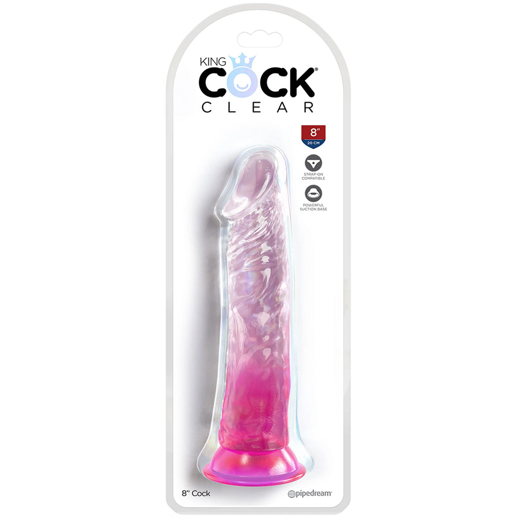 King Cock 8 Inch Dildo in Pink Dildo Sex Toys > Realistic Dildos