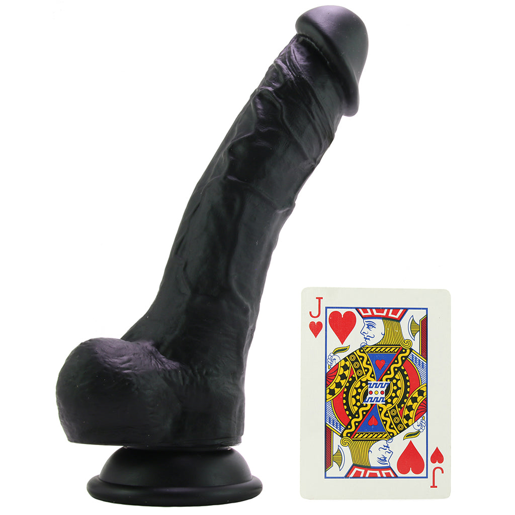 ColourSoft 8 Inch Silicone Dildo in Black Dildo Sex Toys > Realistic Dildos