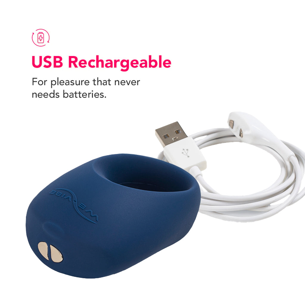 We-Vibe Pivot Vibrating Silicone Ring in Navy Cock Rings