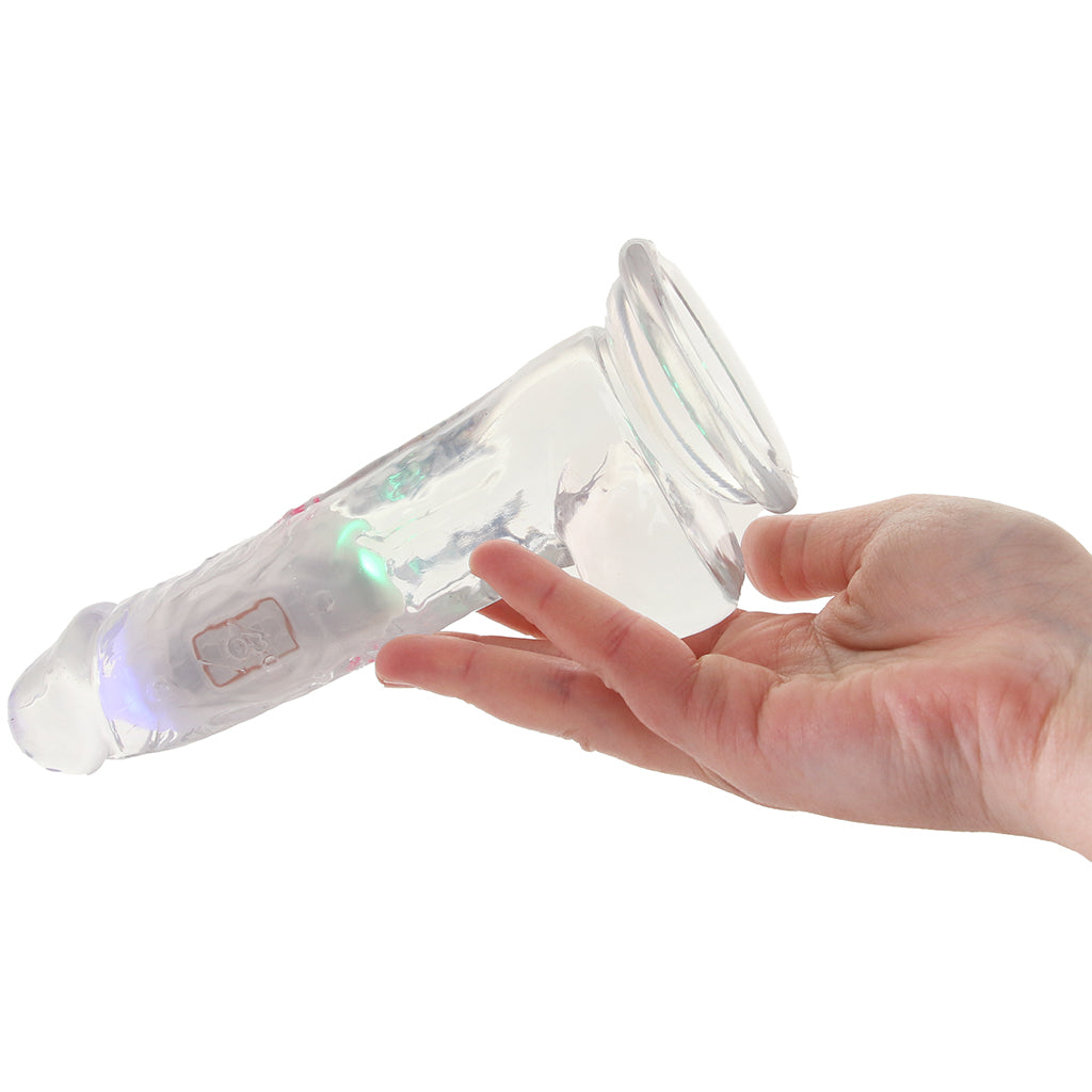 RealRock 8 Inch Light Up Vibrating Ballsy Dildo Vibrators > Realistic Vibrator Dildos