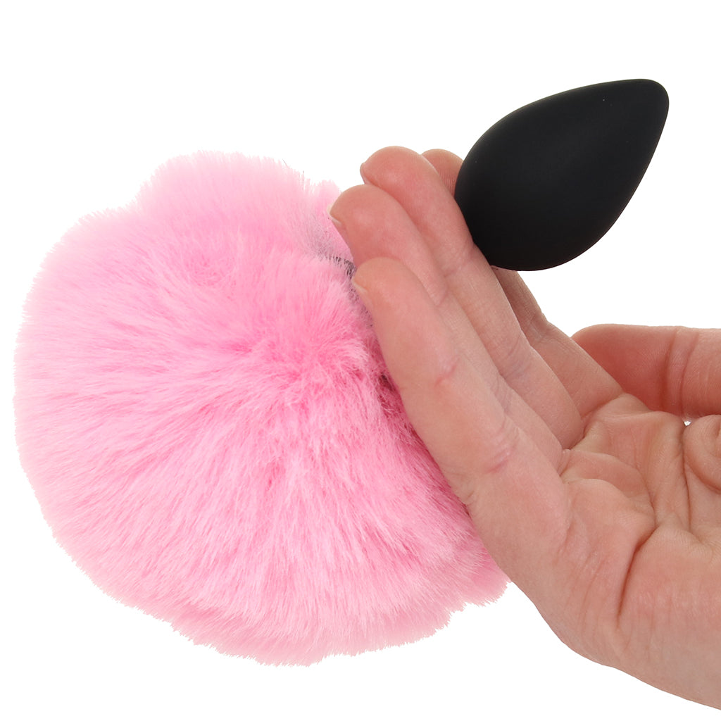 Tailz Fluffy Bunny Tail Silicone Plug in Pink Anal Sex Toys > Butt Plugs