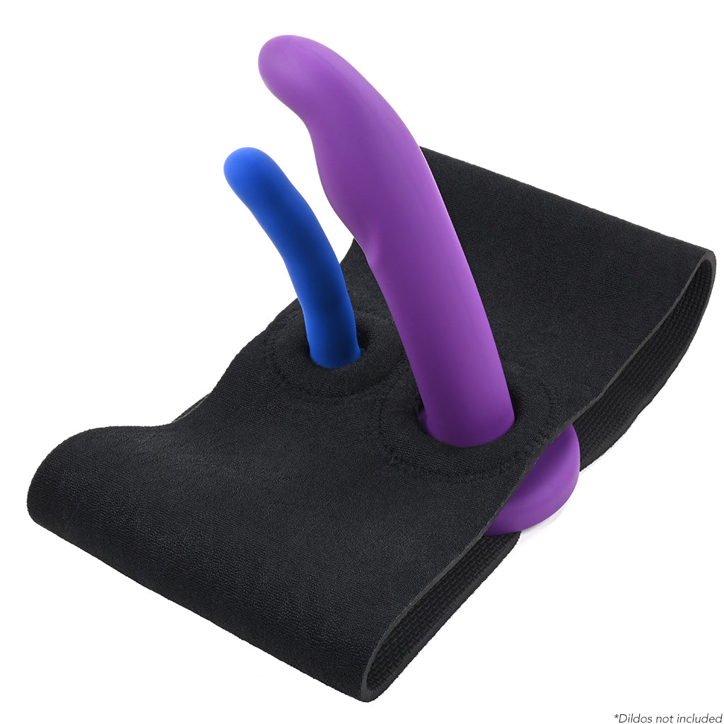 Dual Penetration Thigh Strap On Dildo Sex Toys > Strap-On and Harnesses