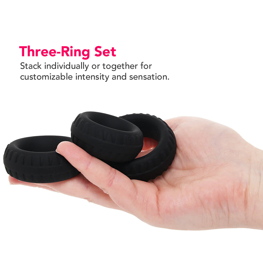 Performance Plus Drift 3 Ring Set Cock Rings