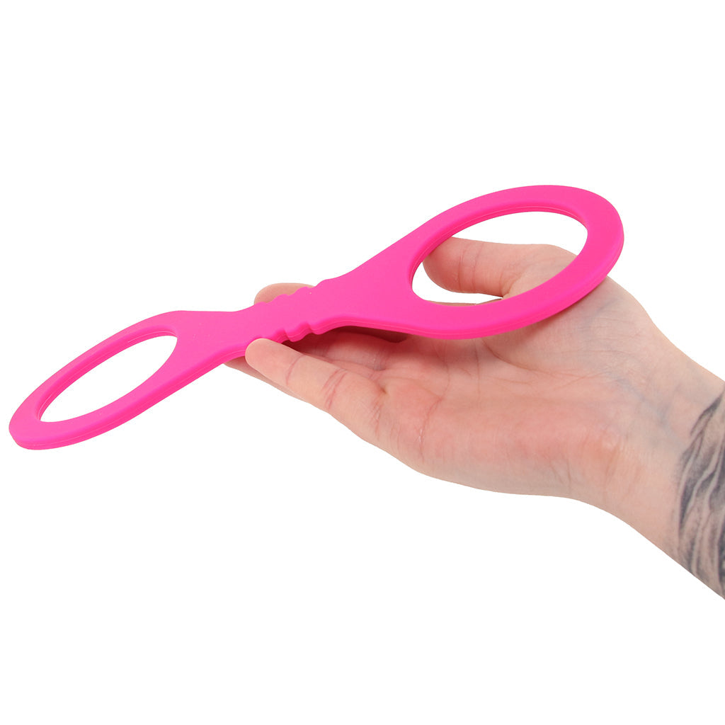 Sex & Mischief Hot Pink Silicone Cuffs in Small Bondage and Fetish > Wrist and Ankle Cuffs
