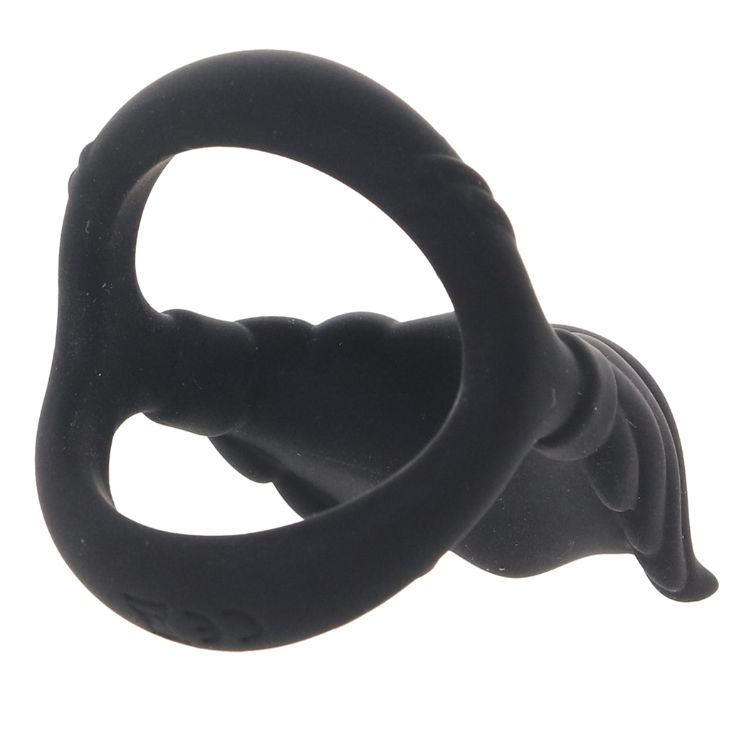 Rocky Silicone Vibrating Dual C-Ring Cock Rings