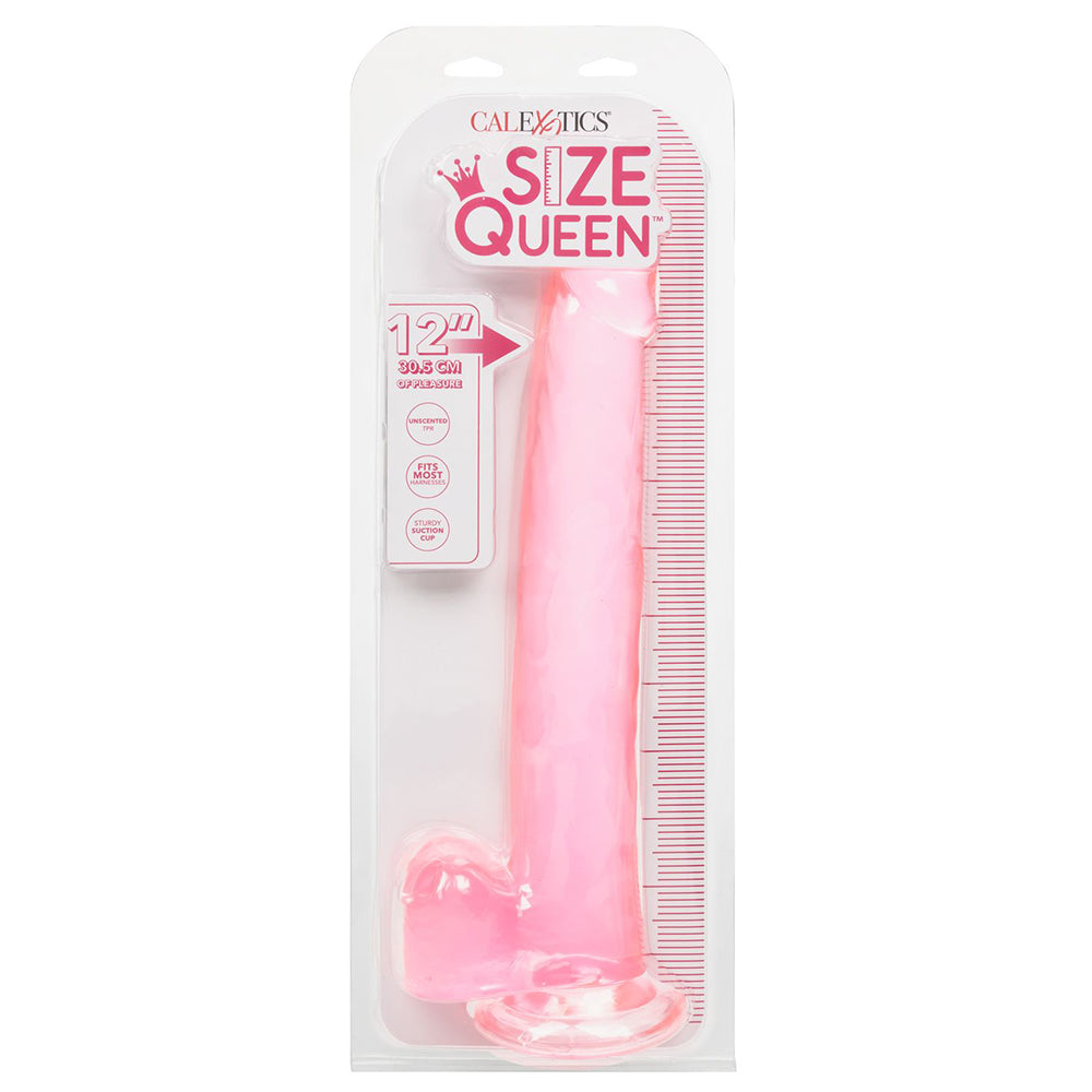 Size Queen 12 Inch Jelly Dildo in Pink Dildo Sex Toys > Realistic Dildos