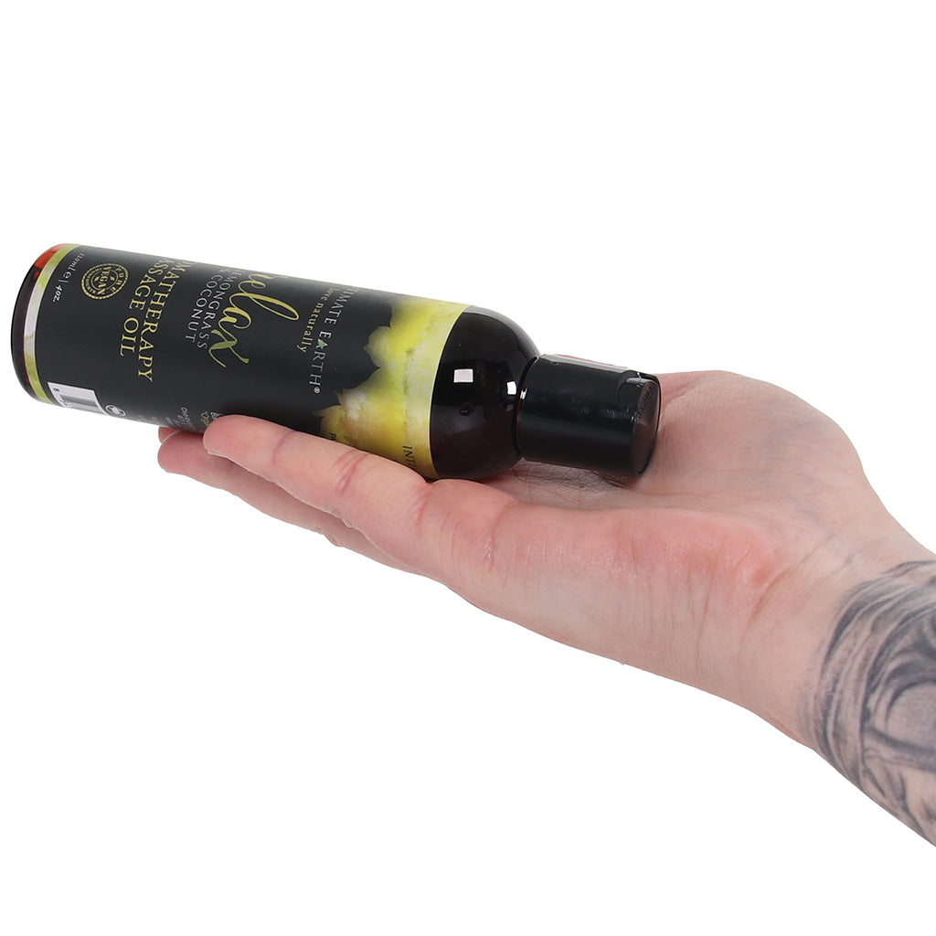 Relax Massage Oil 4oz/120ml in Lemongrass & Coconut Sensual Love > Massage