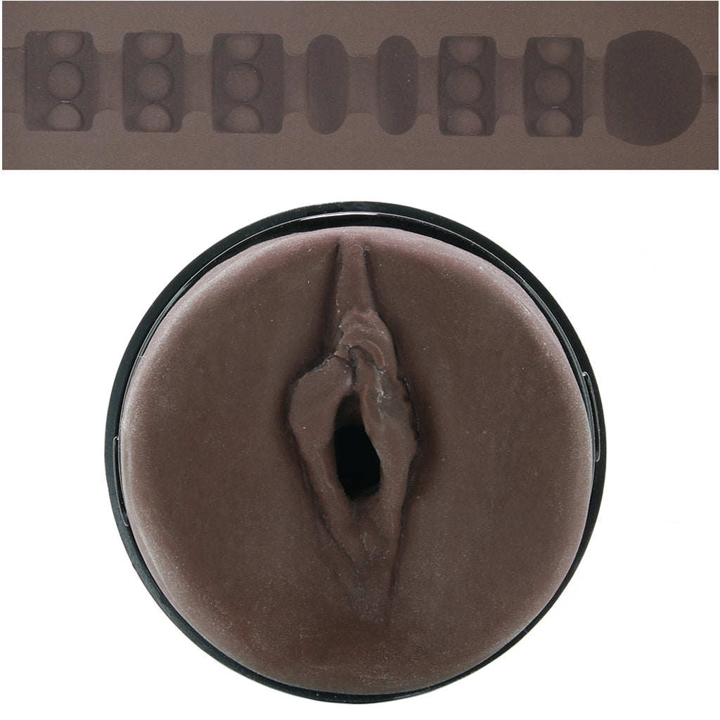Main Squeeze Original ULTRASKYN Pussy Stroker in Chocolate Male Masturbators > Self-Contained Strokers