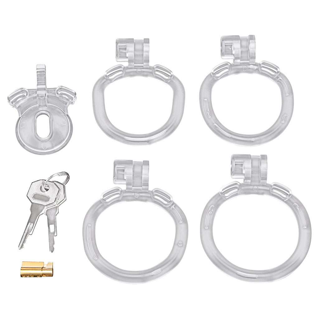 Blueline Acrylic See Thru Mini Cock Micro Chastity Cage Bondage and Fetish > Cock and Ball Devices