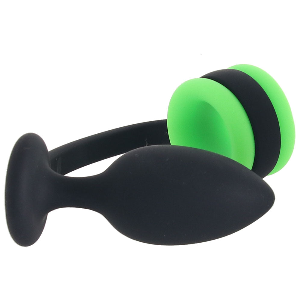 Ouch! Glow In The Dark Butt Plug with Cock Ring Anal Sex Toys > Butt Plugs