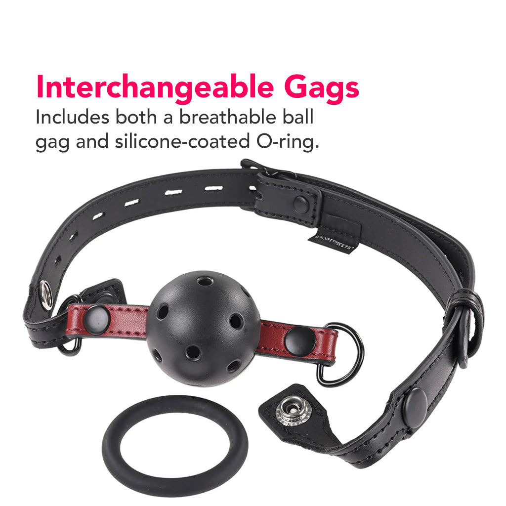 Saffron Interchangeable Gag Bondage and Fetish > Ball Gags & Mouth Restraints