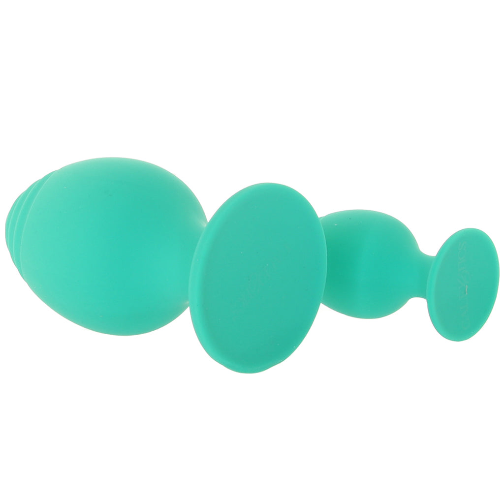 Cheeky Green Textured Butt Plug Set Anal Sex Toys > Butt Plugs