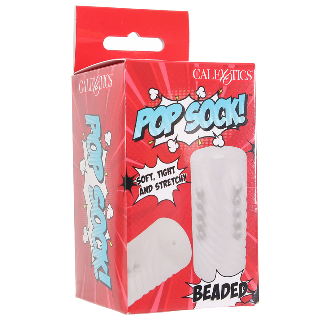 Pop Sock! Beaded Stroker in Clear Male Masturbators > Discreet Masturbators