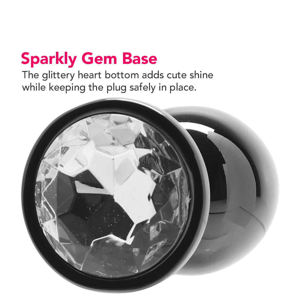 Ouch! Clear Gem Plug in Medium Anal Sex Toys > Butt Plugs