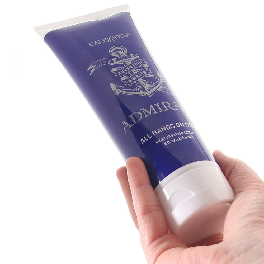Admiral All Hands On Deck Masturbation Cream in 8oz/236ml Lubes and Lotions > Oil Based Sex Lubes