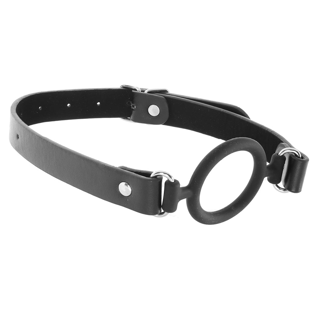 Ouch! Silicone Rigid Ring Gag in Black Bondage and Fetish > Ball Gags & Mouth Restraints