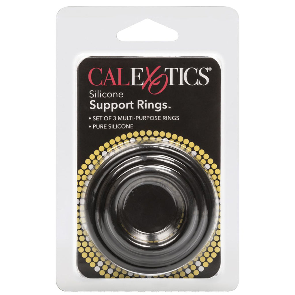 Silicone Support Rings in Black Cock Rings