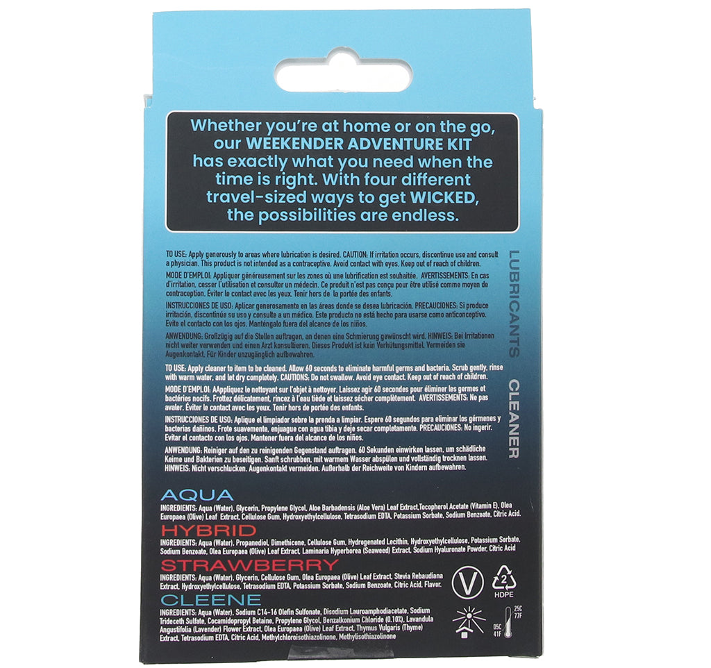 Weekender Adventure Lube Kit Lubes and Lotions > Water Based Sex Lubes