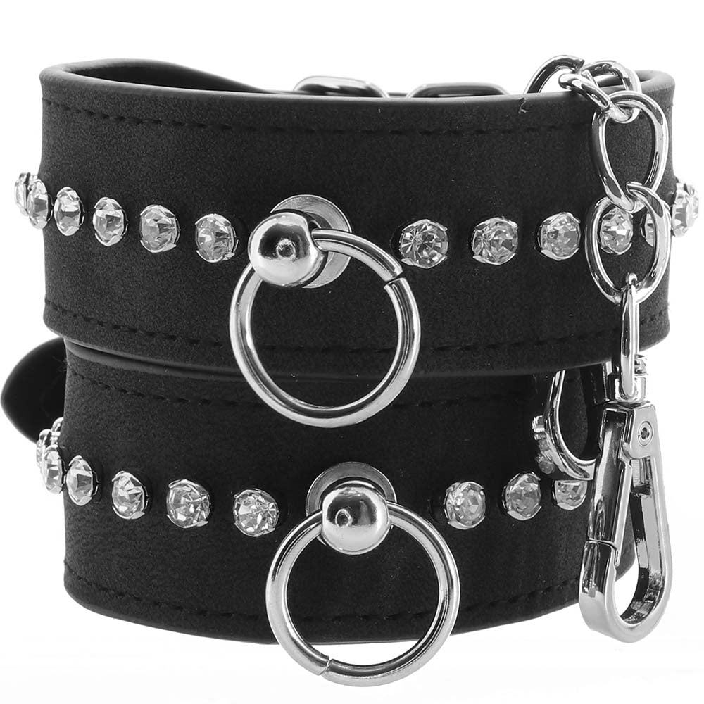 Ouch! Diamond Studded Ankle Cuffs Bondage and Fetish > Wrist and Ankle Cuffs