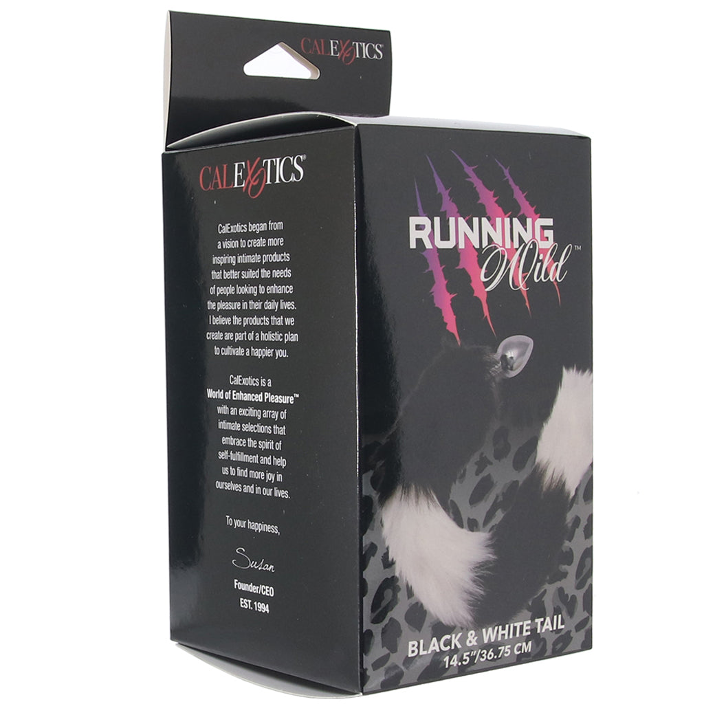 Running Wild Black & White Tail Plug Anal Sex Toys > Butt Plugs
