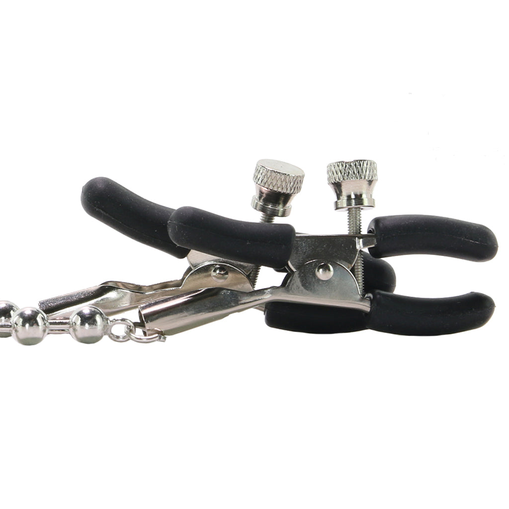 Beaded Nipple Clamps in Silver Bondage and Fetish > Nipple Stimulators & Clamps