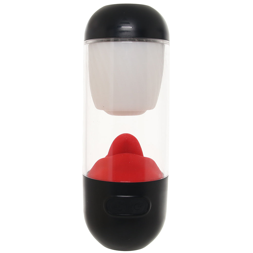 Delite Realistic Masturbator with Tongue Action Male Masturbators > Self-Contained Strokers