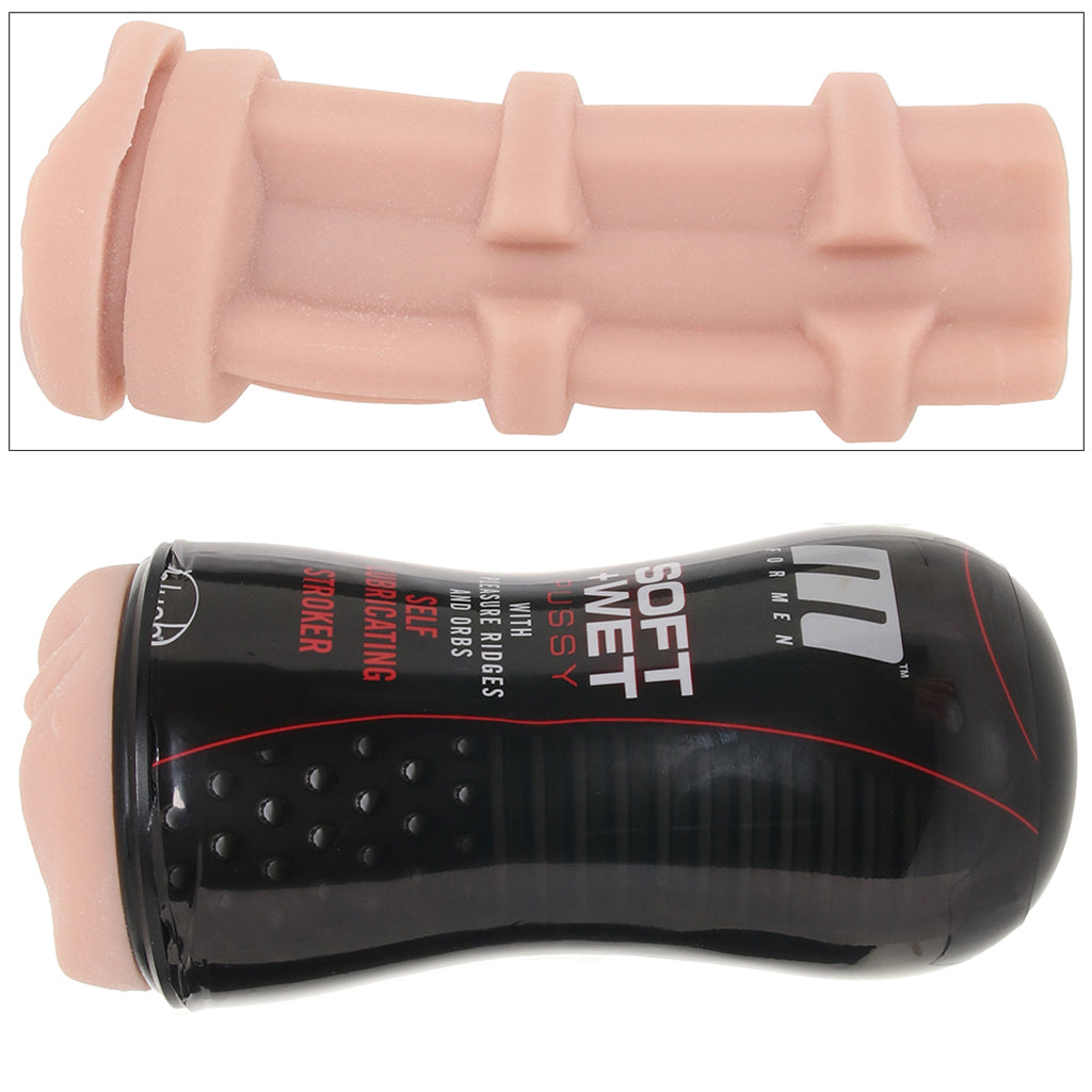 M For Men Soft + Wet Pussy in Pleasure Ridges & Orbs Male Masturbators > Pocket Strokers