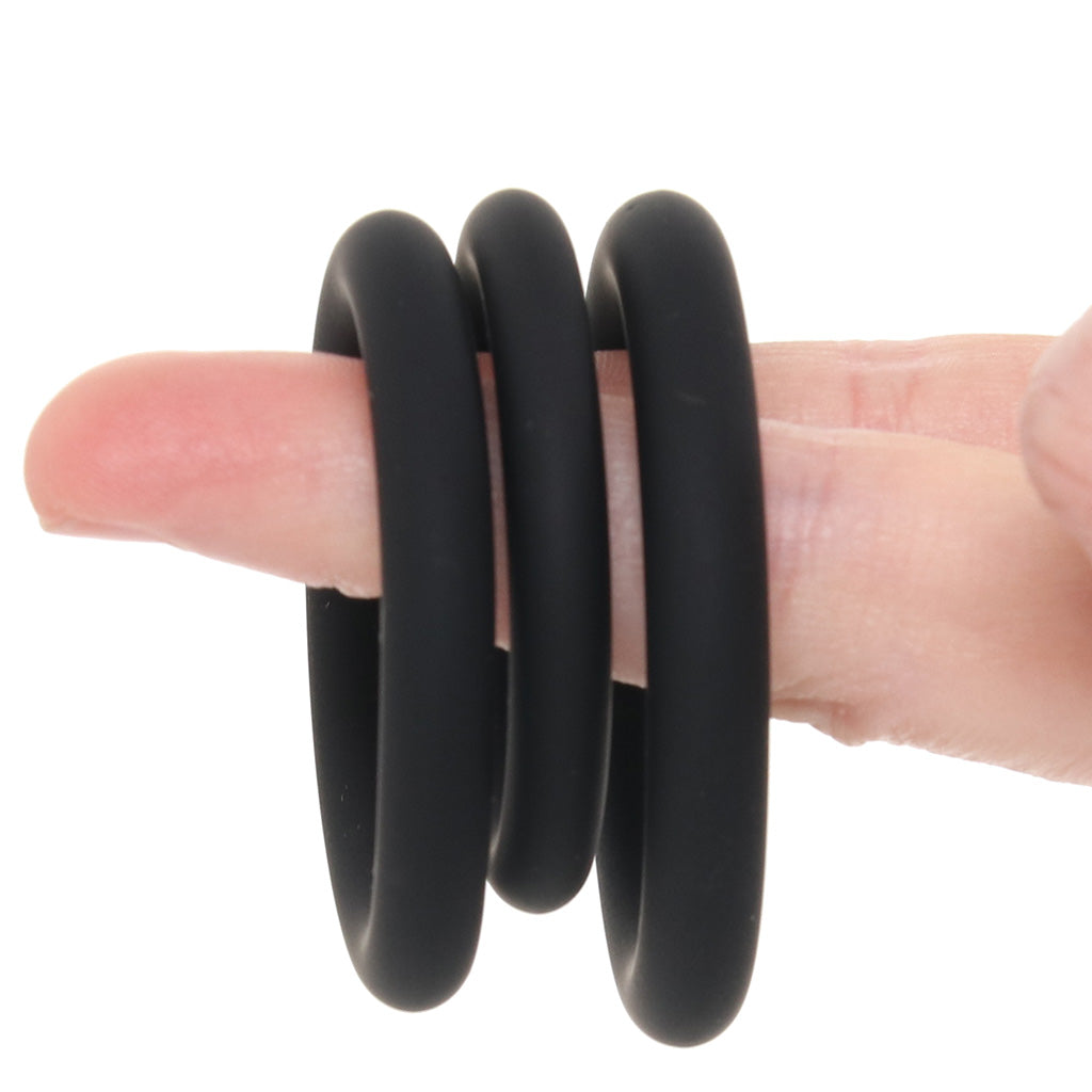 LEVELZ 3 Piece Classic Cock Ring Set in L-XXL Cock Rings