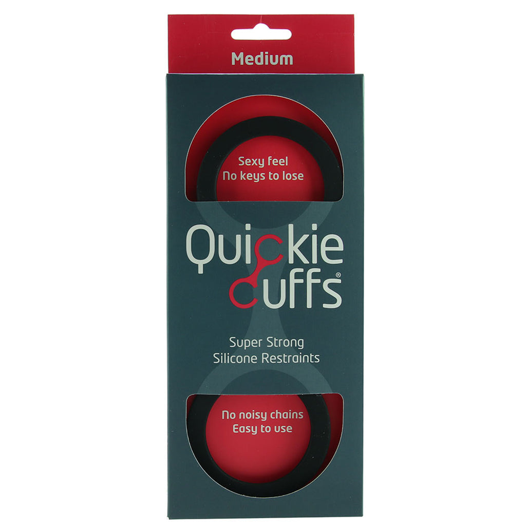 Medium Silicone Quickie Cuffs in Black Bondage and Fetish > Wrist and Ankle Cuffs