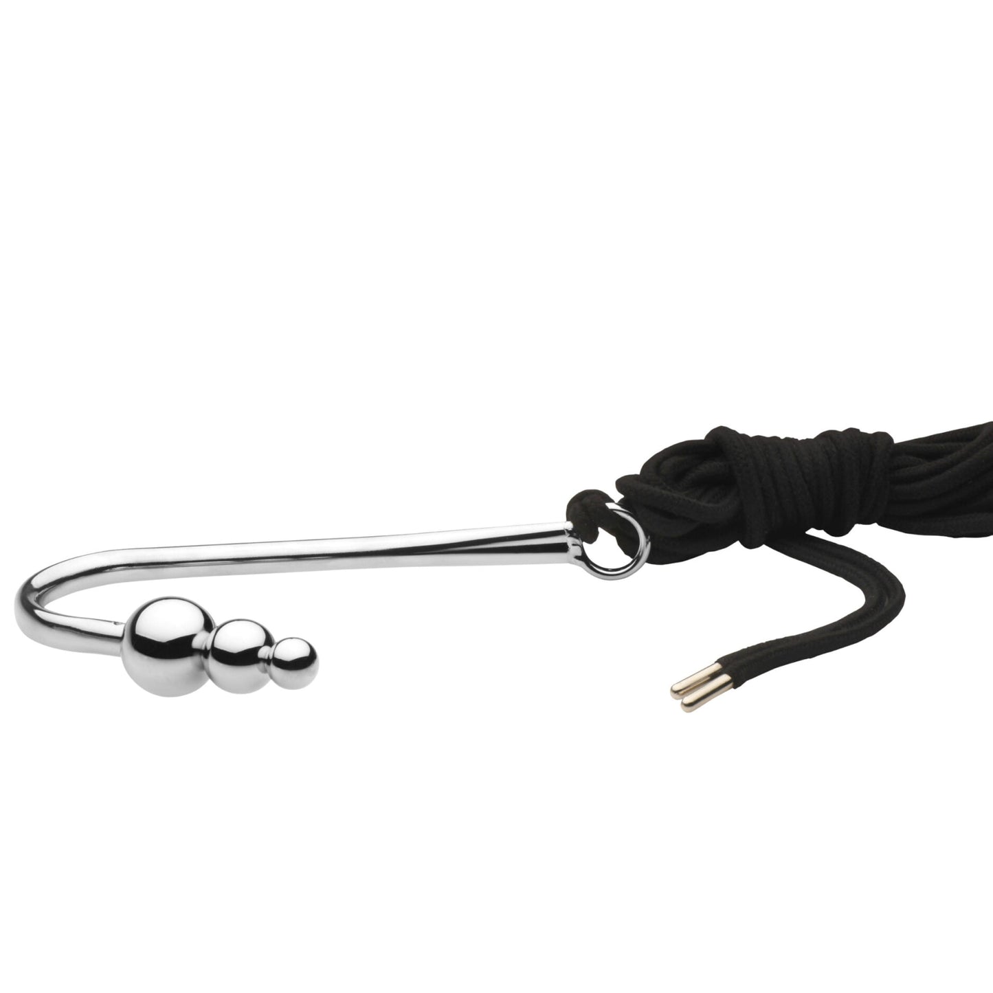 Master Series Roped Beaded Steel Anal Hook Dildo Sex Toys > Anal Dildos