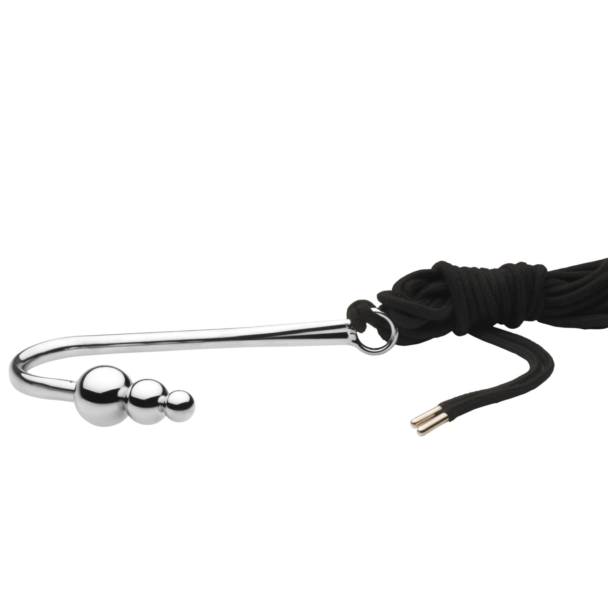 Master Series Roped Beaded Steel Anal Hook Dildo Sex Toys > Anal Dildos